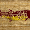 Holzdruck auf Papyrus 64x42cm